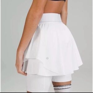 Size 8 NWT Lululemon Court Rival High-Rise Skirt Long in White